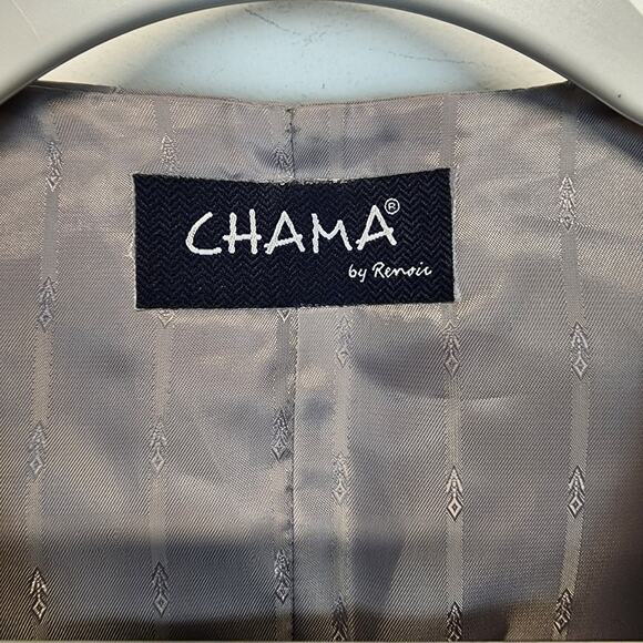 Chama Waistcoat Vest Mens M 38 Gray Rayon Blend Lined Business Wedding Formal - Picture 3 of 8